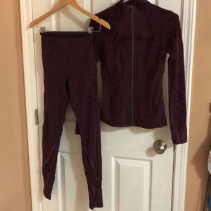 Lululemon matching jacket and tights.